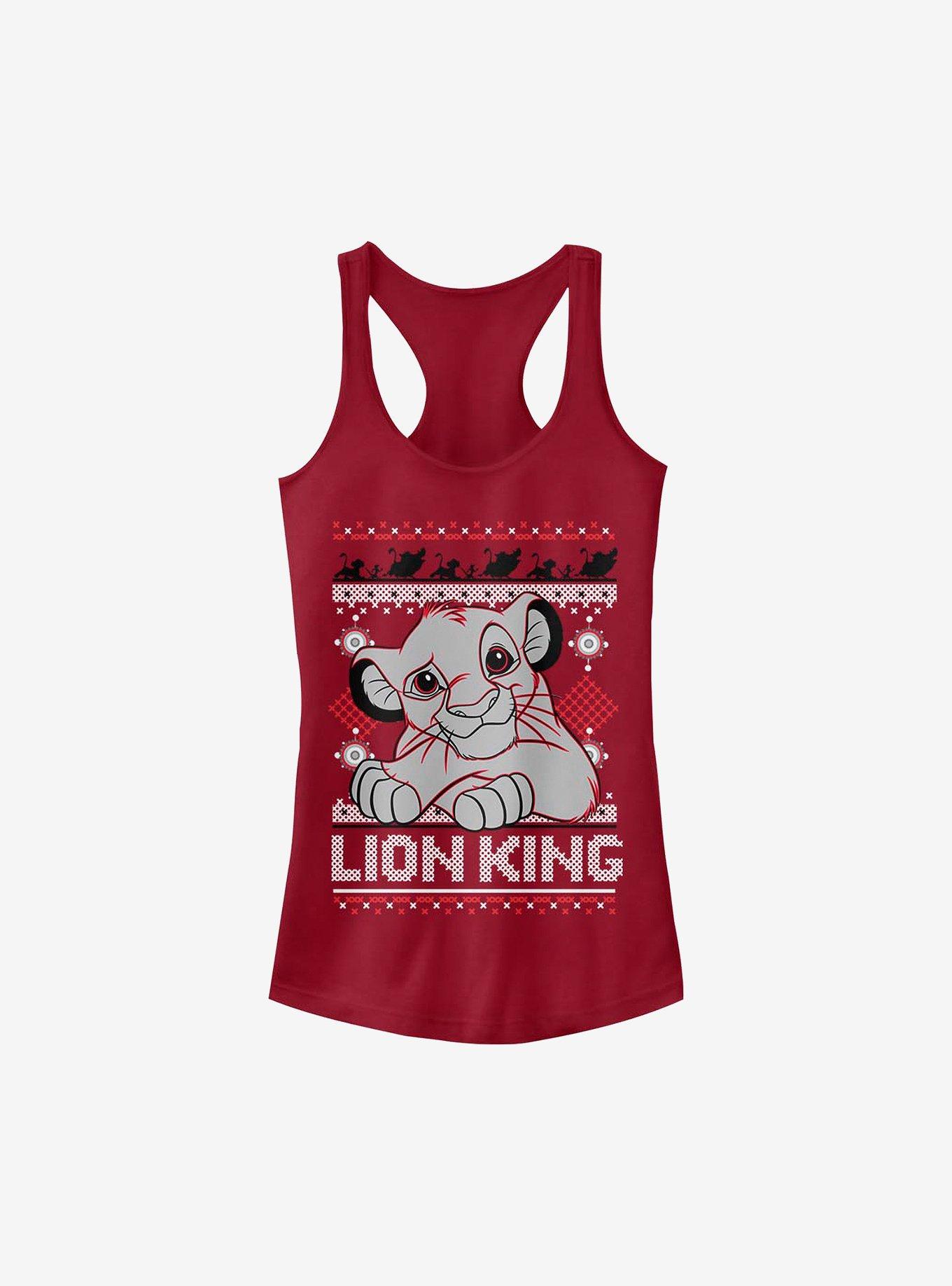 Disney The Lion King Simba Holiday Girls Tank, SCARLET, hi-res