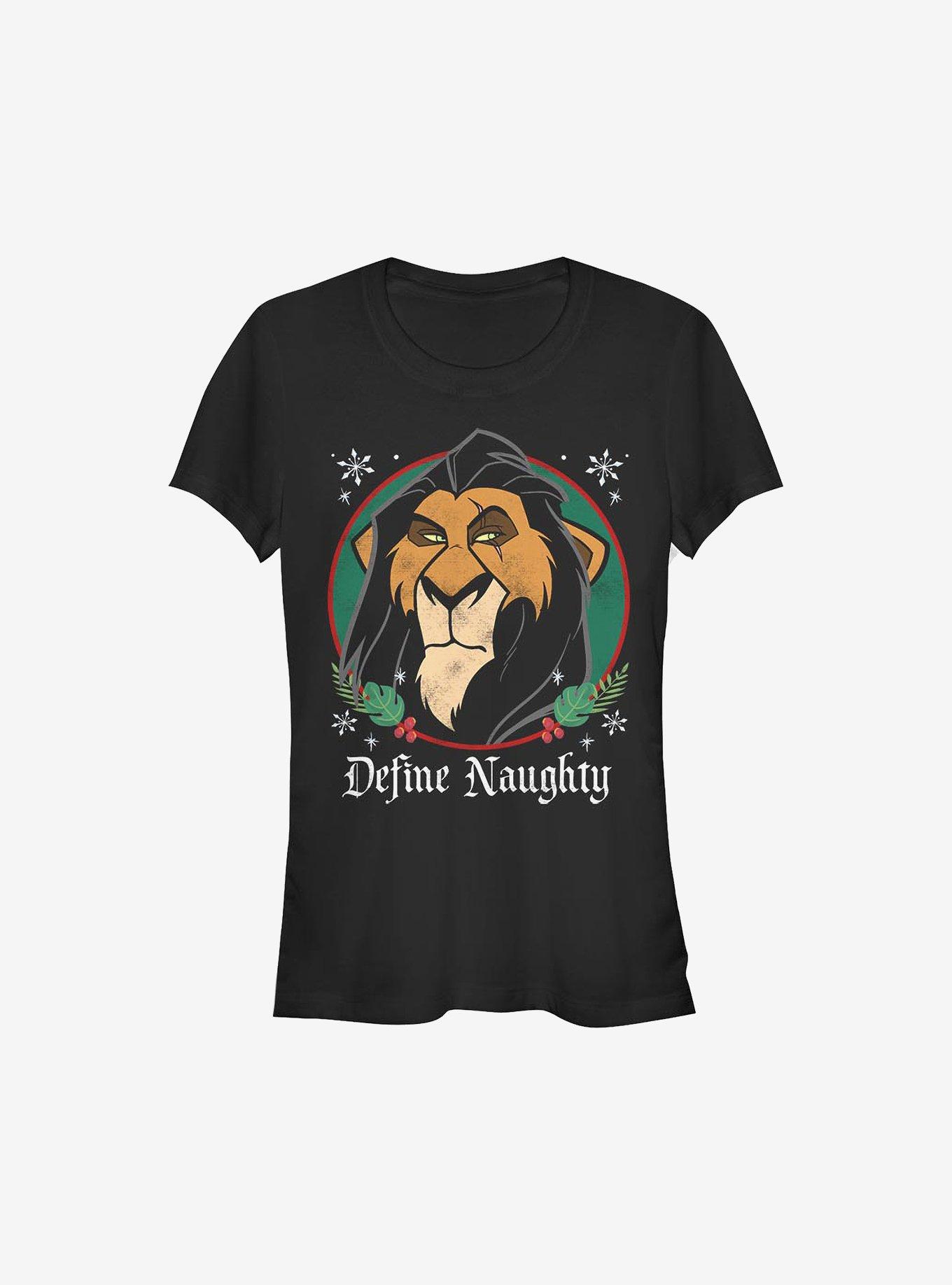 Disney The Lion King Define Naughty Holiday Girls T-Shirt, BLACK, hi-res