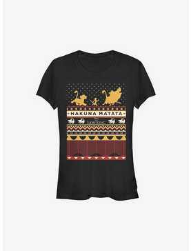 Disney The Lion King Hakuna My Knits Ugly Christmas Sweater Girls T-Shirt, , hi-res