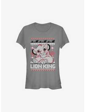 Disney The Lion King Simba Christmas Pattern Girls T-Shirt, , hi-res