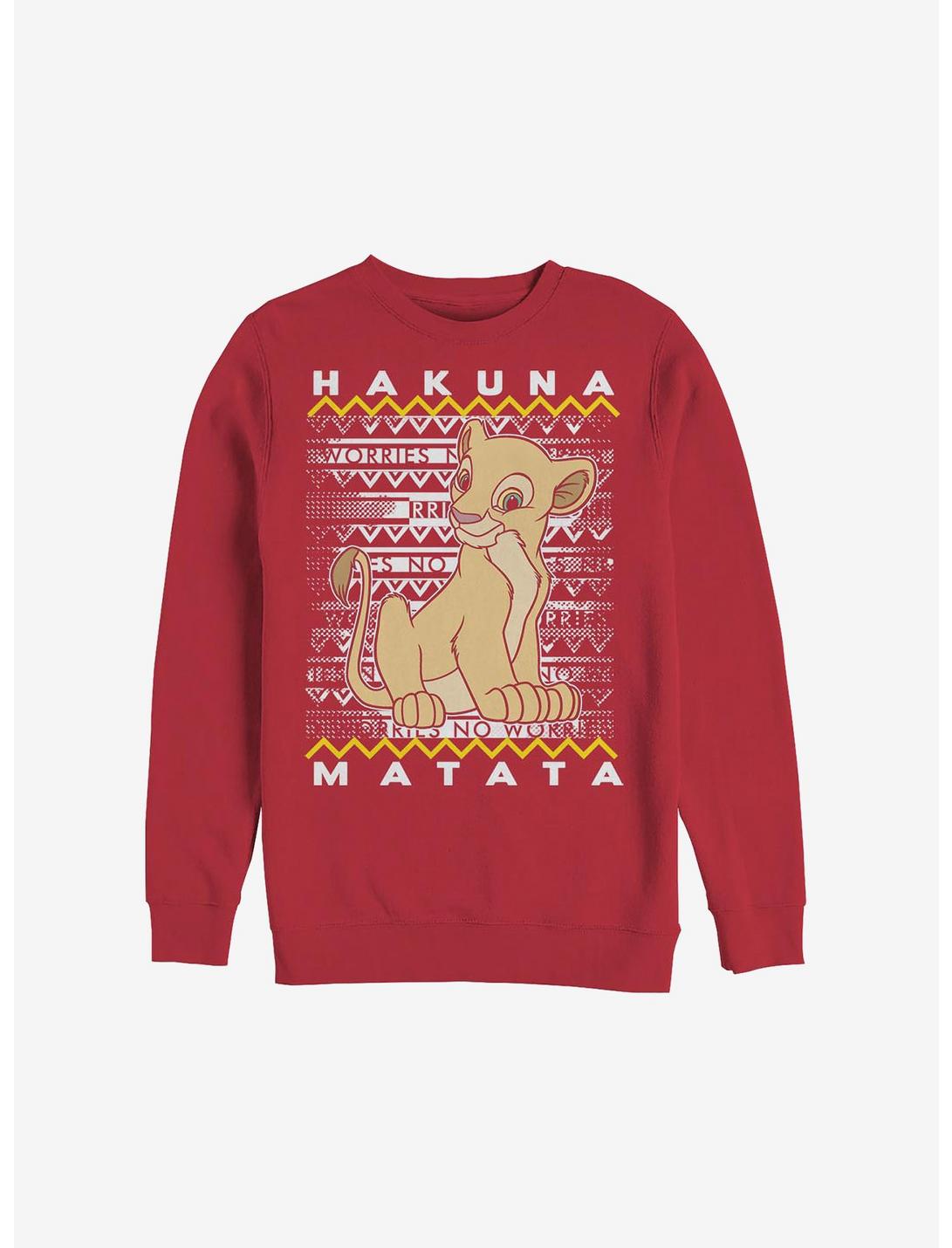 Disney The Lion King Hakuna Nala Sweatshirt, RED, hi-res