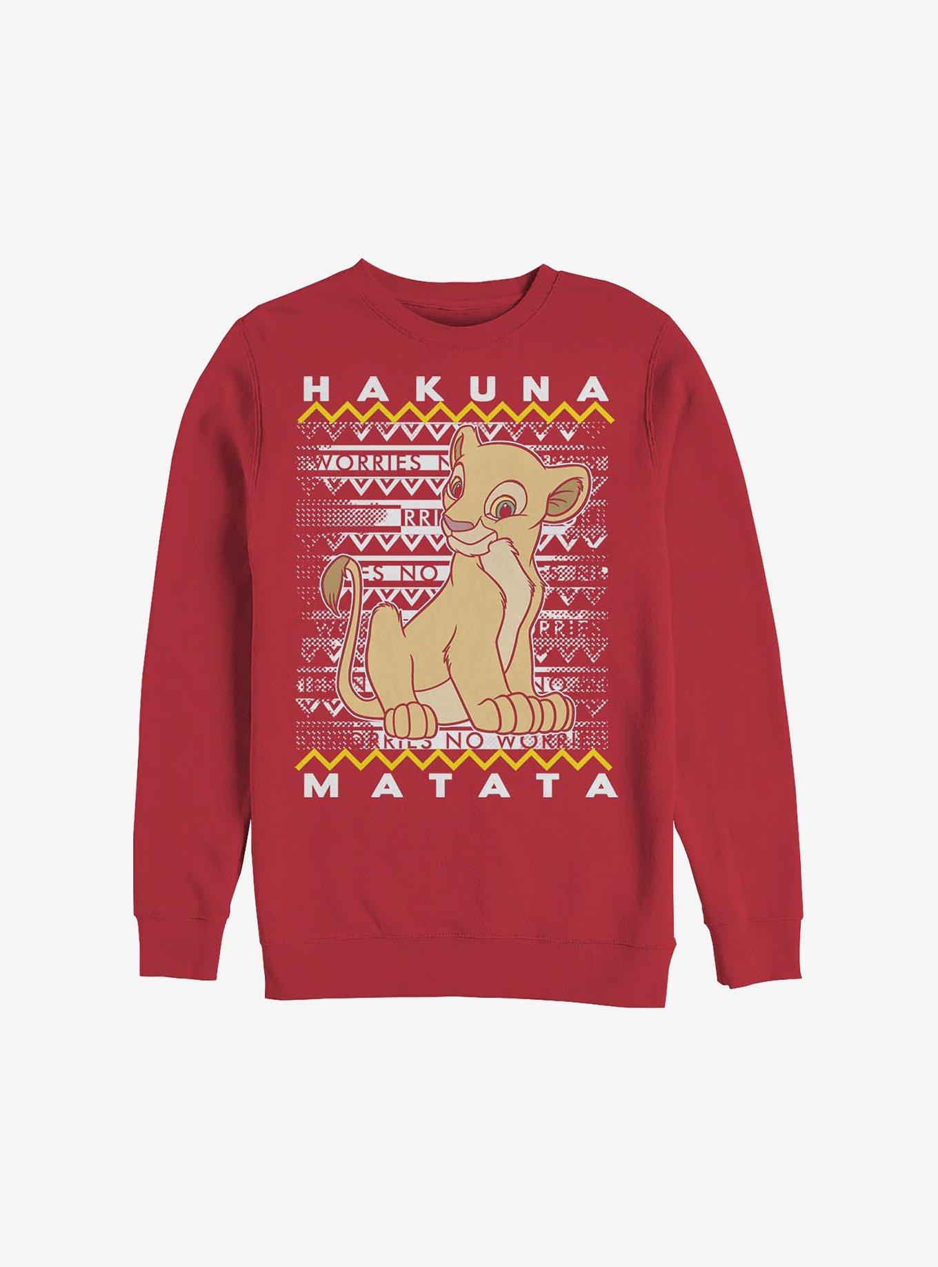 Disney The Lion King Hakuna Nala Sweatshirt, RED, hi-res