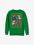 Star Wars Holiday Faces Christmas Pattern Sweatshirt, KELLY, hi-res