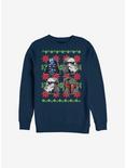 Star Wars Holiday Faces Christmas Pattern Sweatshirt, NAVY, hi-res