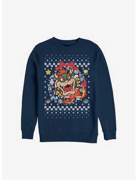 Super Mario Bowser Wreath Ugly Christmas Sweater Sweatshirt, , hi-res