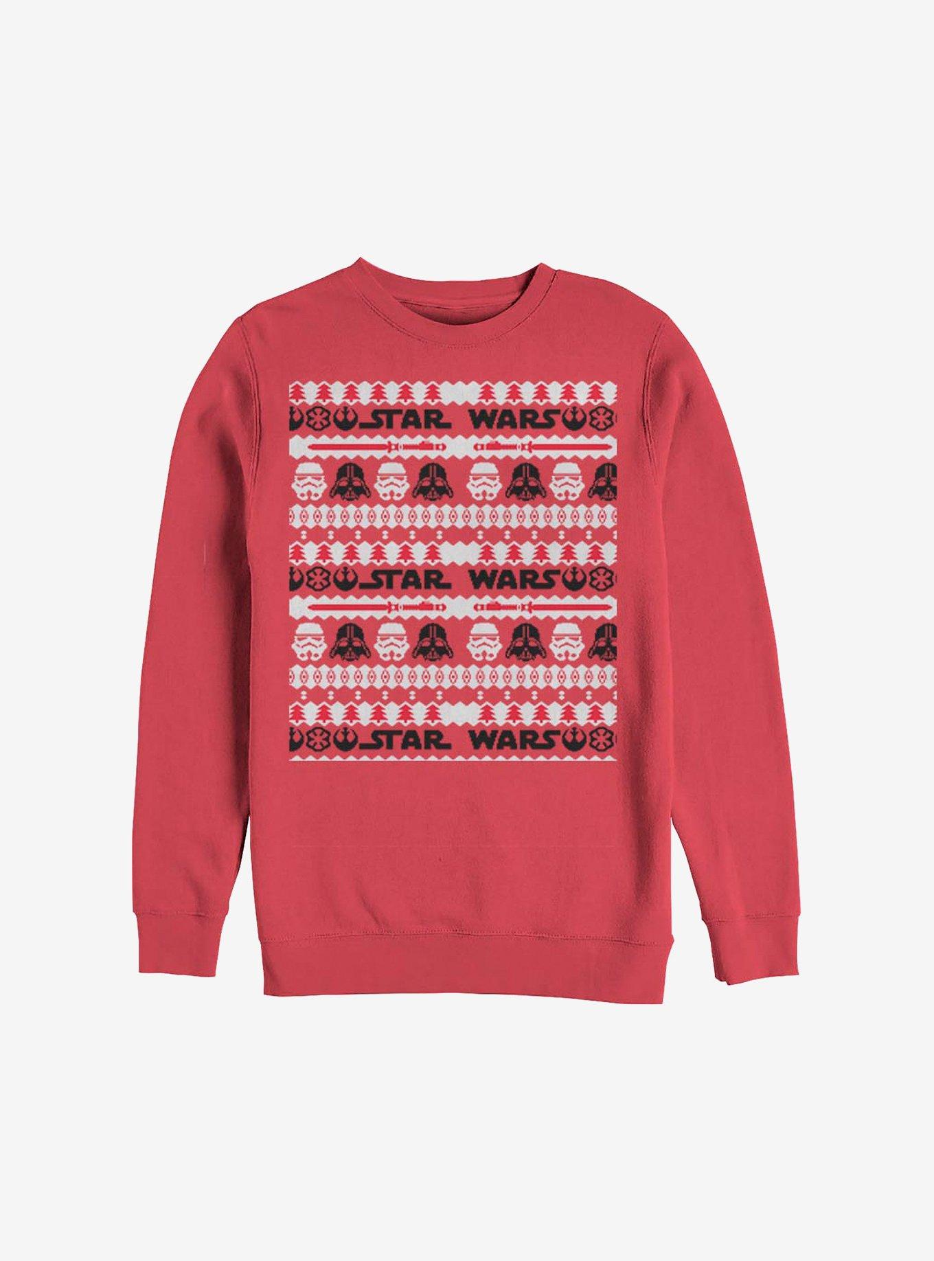 Star Wars Holiday Zags Ugly Christmas Sweater Sweatshirt, RED, hi-res