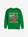 Super Mario Luigi Wreath Holiday Sweatshirt, KELLY, hi-res
