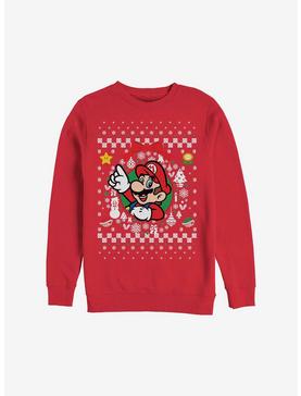 Super Mario Mario Wreath Ugly Christmas Sweater Sweatshirt, , hi-res