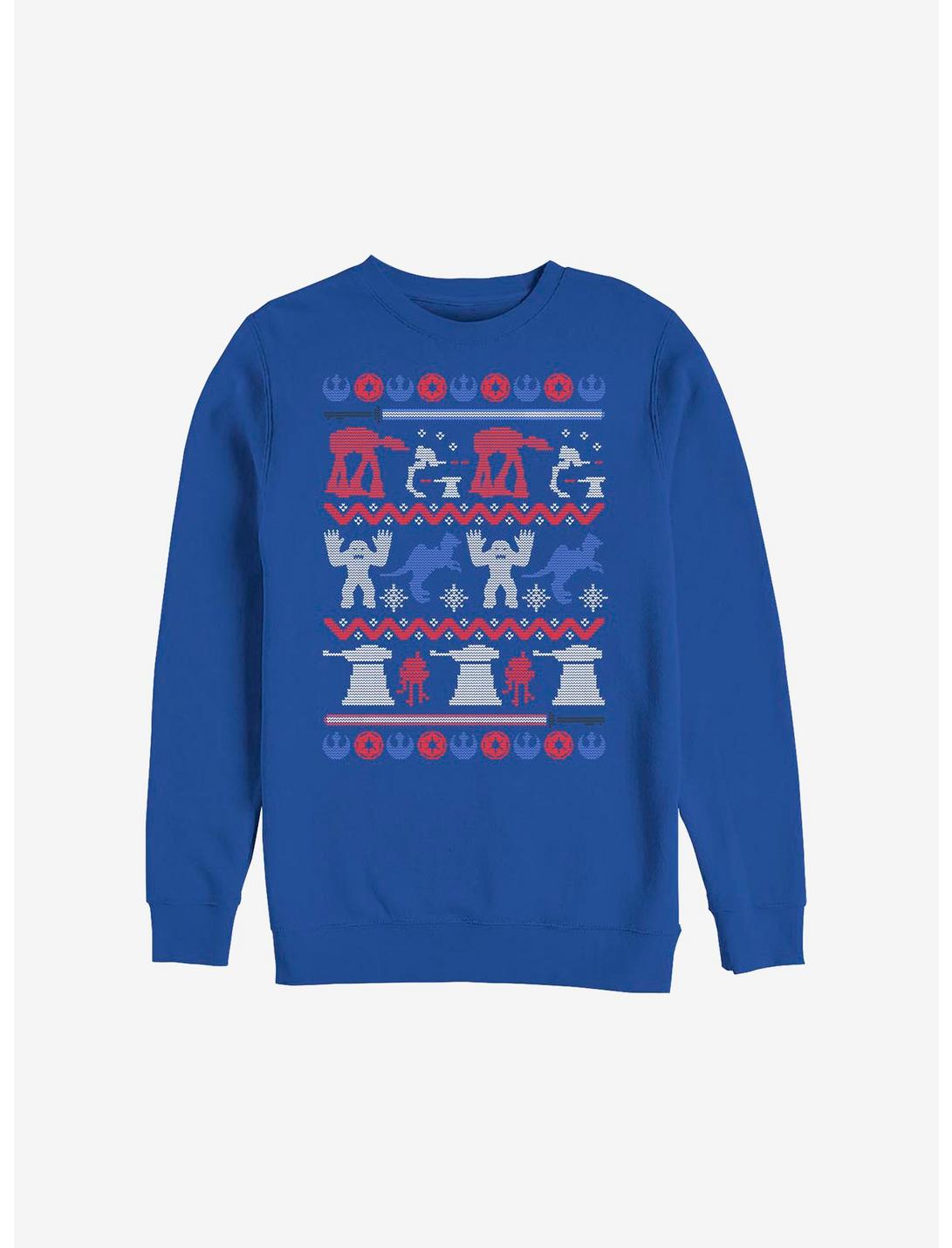 Star Wars Hoth Ugly Christmas Sweater Sweatshirt, ROYAL, hi-res