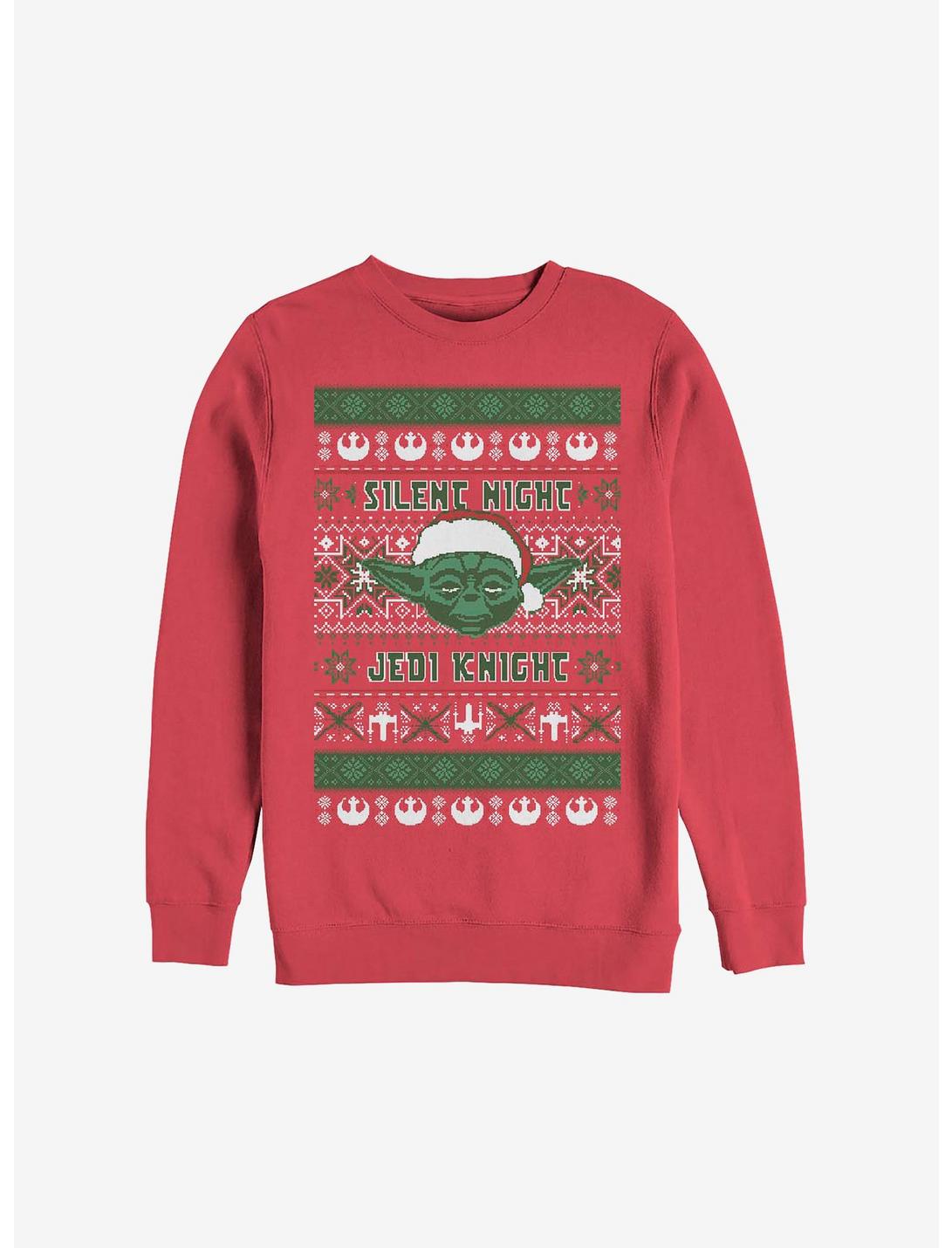 Star Wars Silent Night Ugly Christmas Sweater Sweatshirt, RED, hi-res