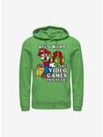 Super Mario All I Want Are Video Games Holiday Hoodie, KELLY, hi-res