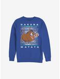 Disney The Lion King Hakuna Pumba Ugly Christmas Sweater Sweatshirt, ROYAL, hi-res