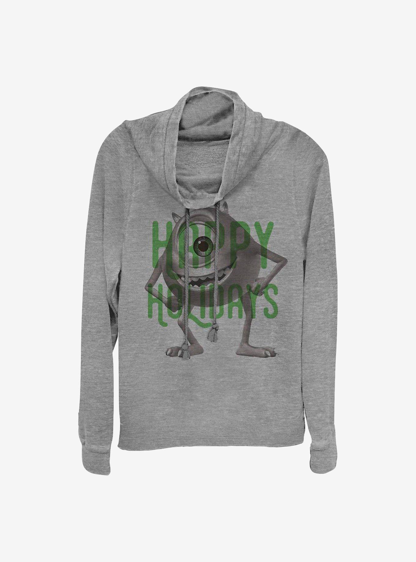 Disney Pixar Monsters University Happy Holidays Cowl Neck Long-Sleeve Girls Top, , hi-res