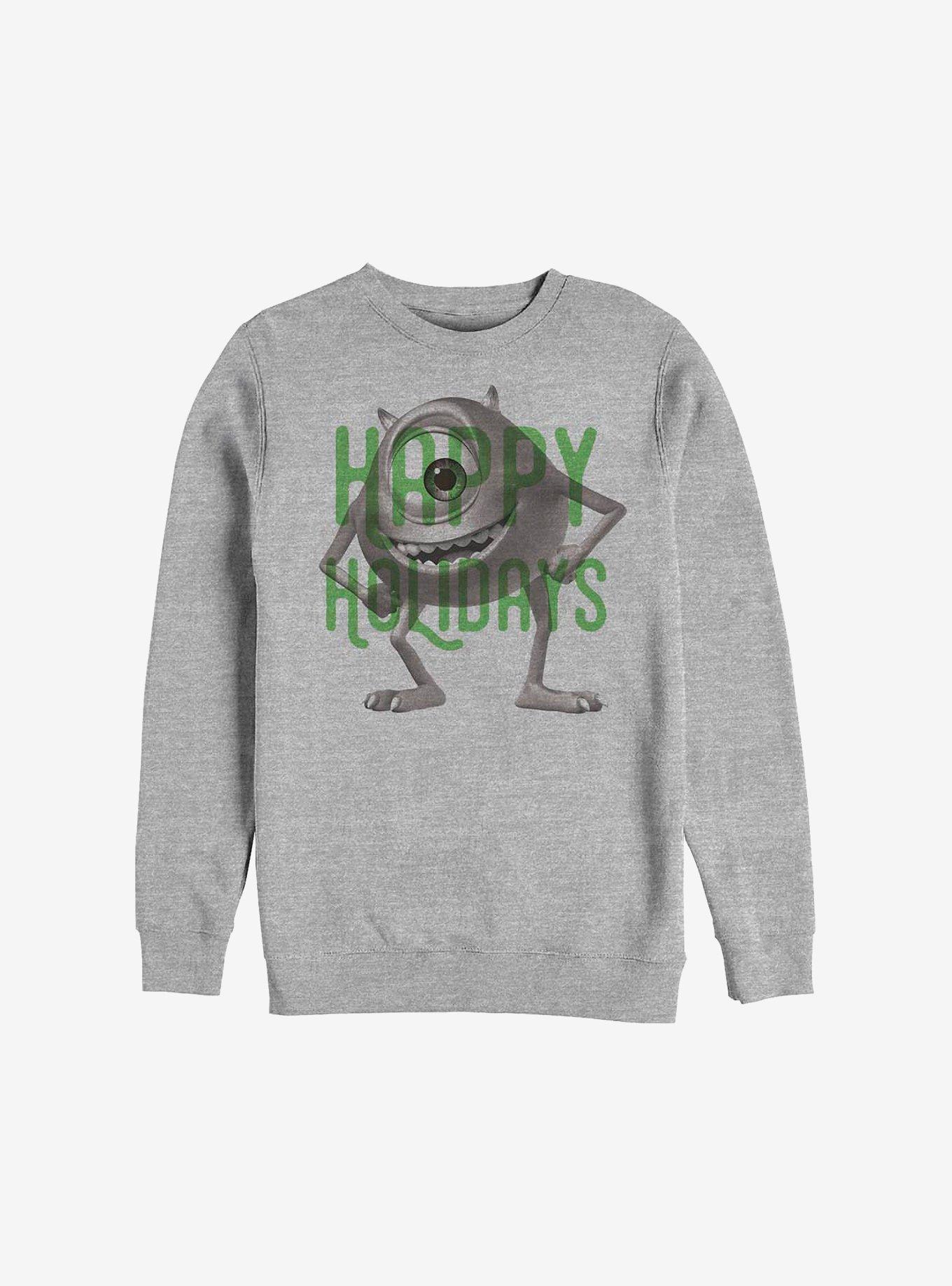 Disney Pixar Monsers University Happy Holidays Sweatshirt, ATH HTR, hi-res