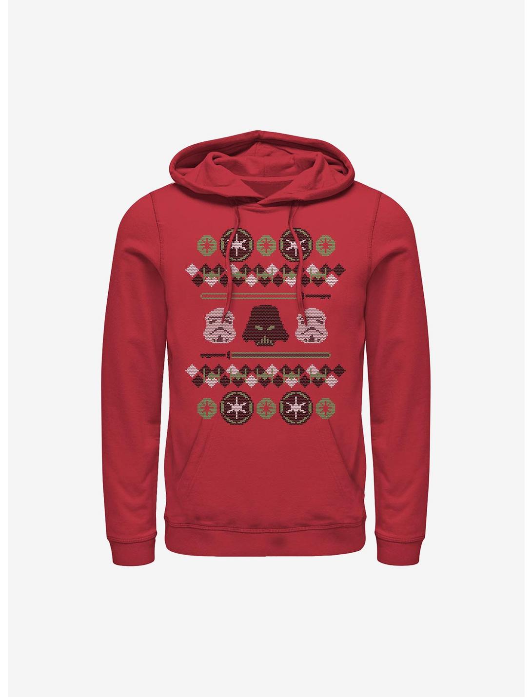 Star Wars Empire Holiday Ugly Christmas Sweater Hoodie, RED, hi-res