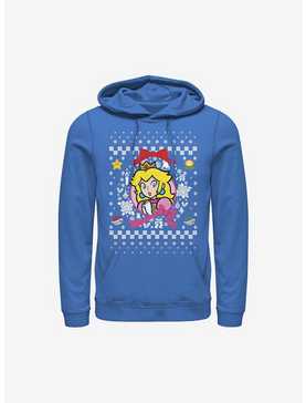 Super Mario Princess Wreath Ugly Christmas Sweater Hoodie, , hi-res