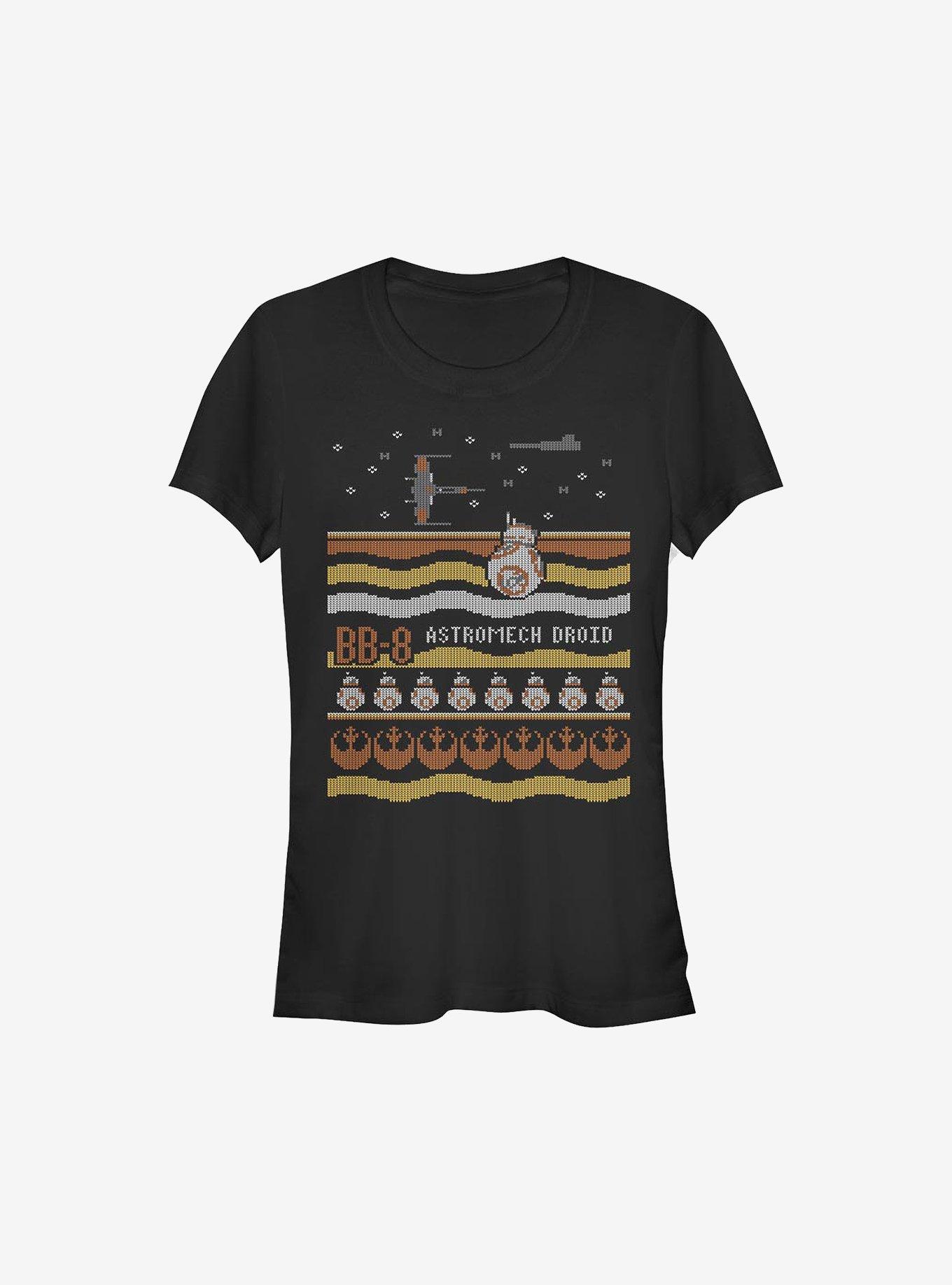 Star Wars Astromech Ugly Christmas Pattern Girls T-Shirt, , hi-res