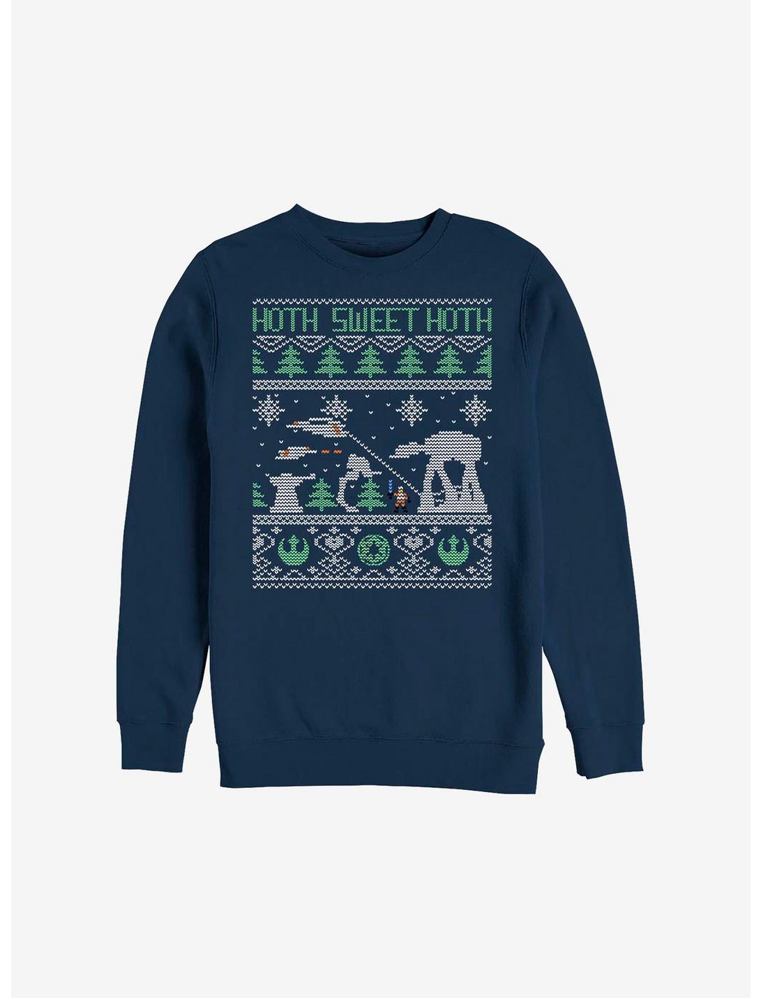 Star Wars Hoth Sweet Hoth Holiday Battle Christmas Ugly Sweater Sweatshirt, NAVY, hi-res