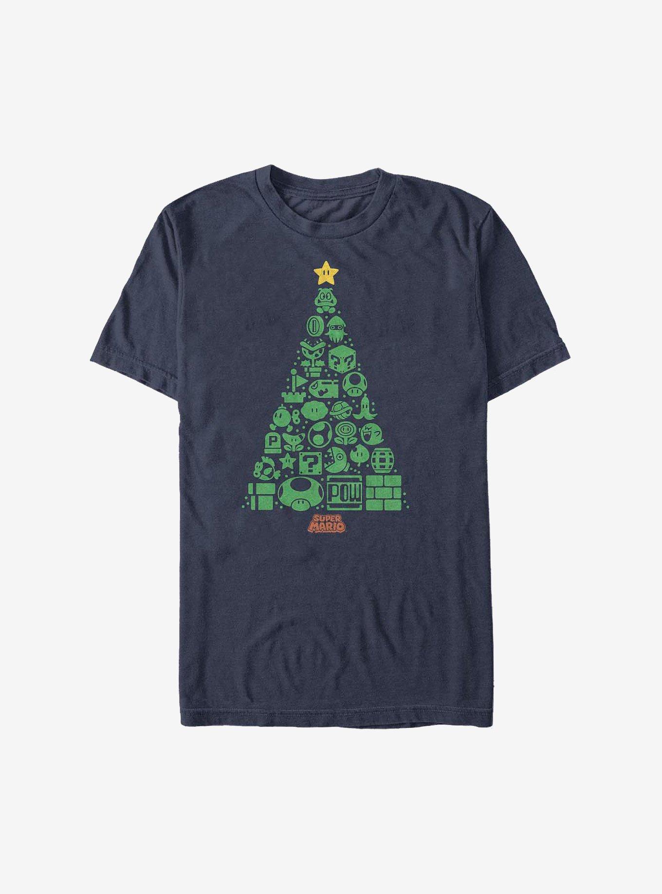 Super Mario Trees A Crowd Holiday T-Shirt, , hi-res