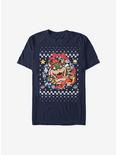 Super Mario Bowser Wreath Christmas Sweater T-Shirt, NAVY, hi-res