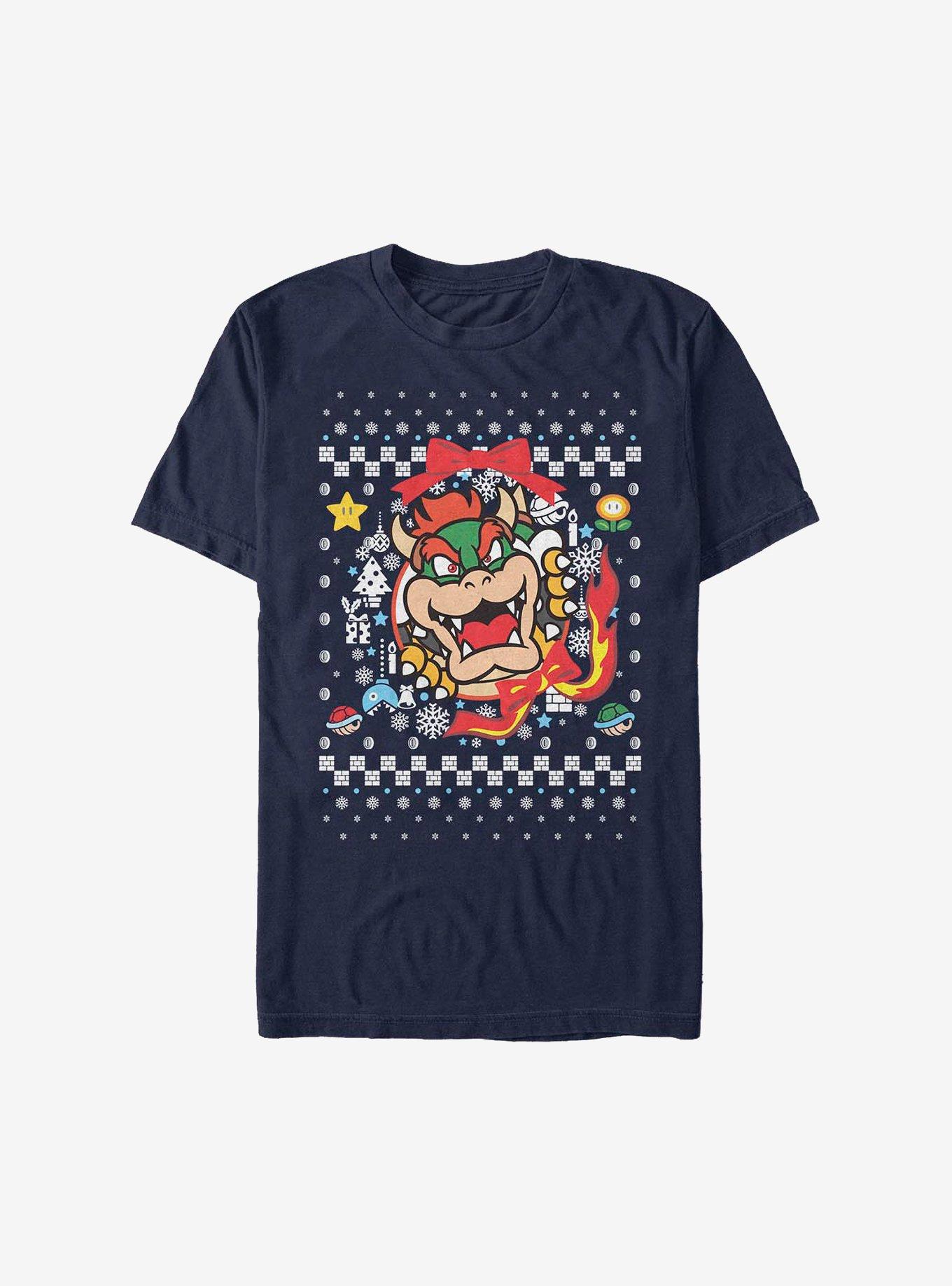 Super Mario Bowser Wreath Christmas Sweater T-Shirt, , hi-res
