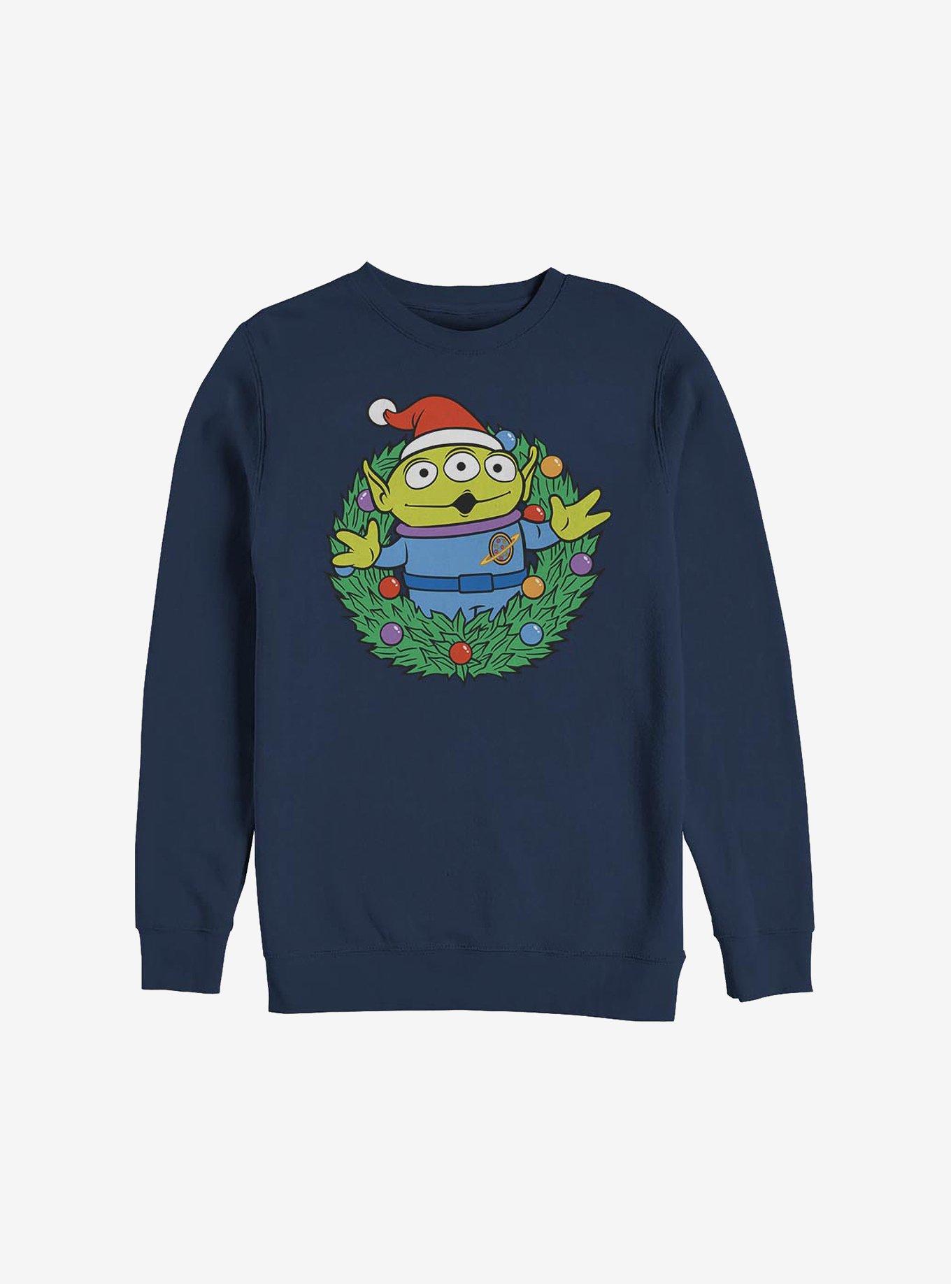Disney Pixar Toy Story Alien Wreath Holiday Sweatshirt