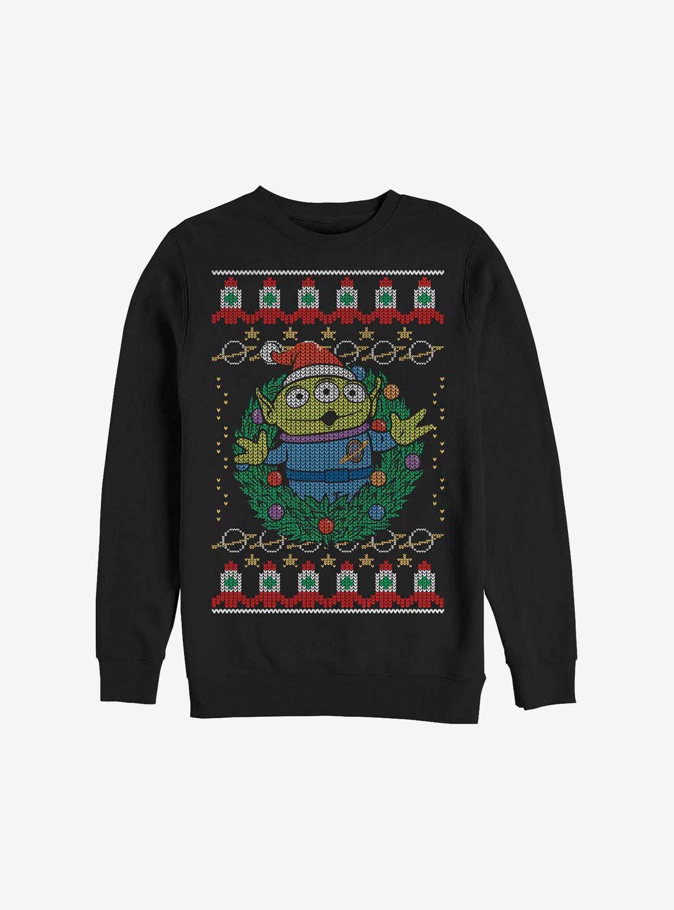 Disney Pixar Toy Story Greetings Ugly Christmas Sweater Sweatshirt, BLACK, hi-res