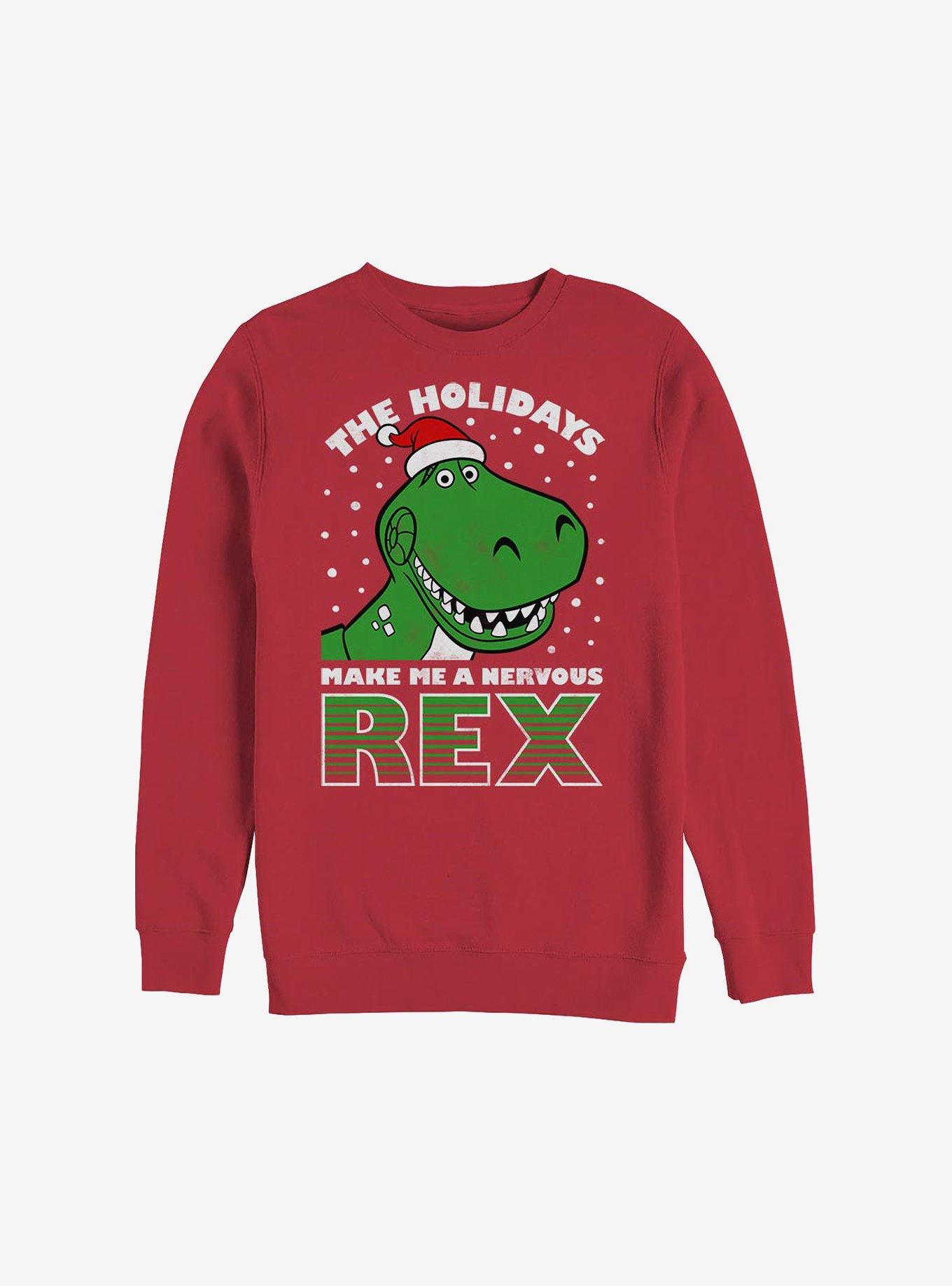 Disney Pixar Toy Story Holiday Rex Sweatshirt, RED, hi-res