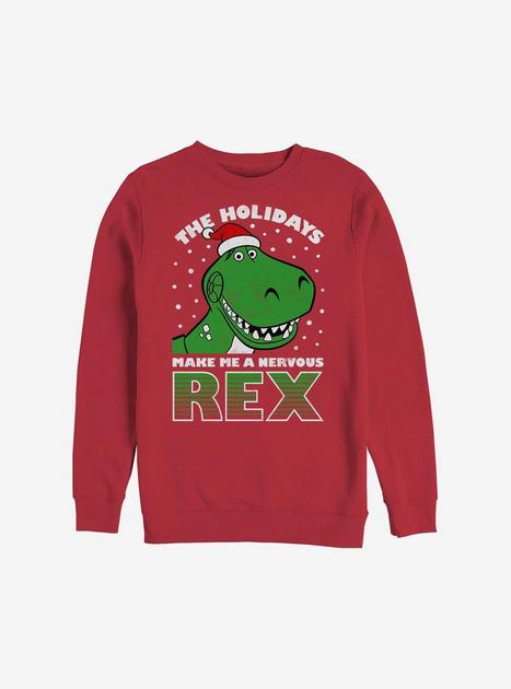 Disney Pixar Toy Story Holiday Rex Sweatshirt - RED | Hot Topic