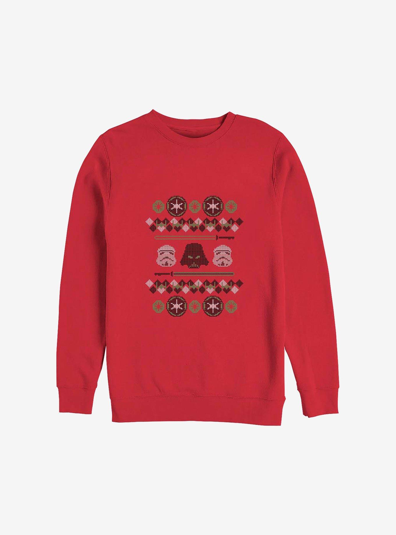 Star Wars Fine Strikes Christmas Pattern T-Shirt, RED, hi-res