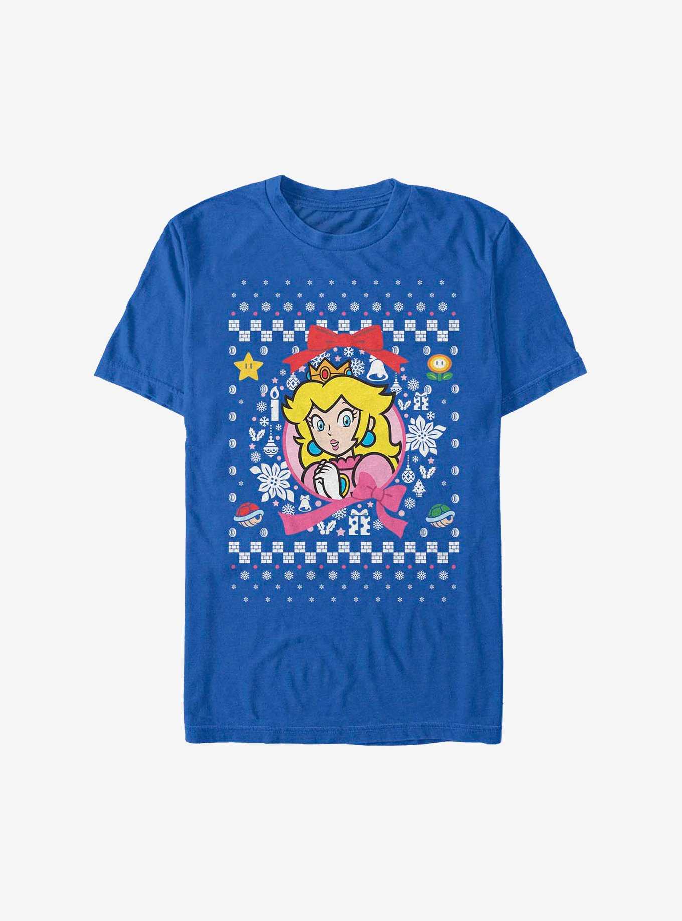Super Mario Princess Wreath Christmas Sweater T-Shirt, , hi-res