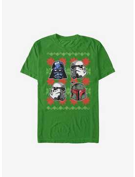 Star Wars Holiday Faces Christmas Pattern T-Shirt, , hi-res