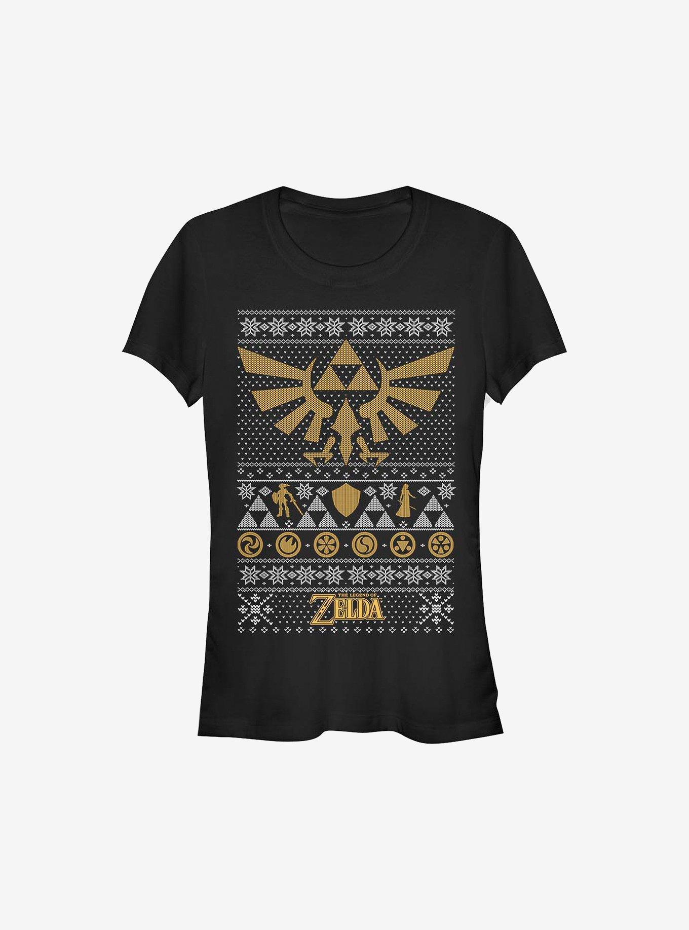 Nintendo The Legend Of Zelda Legends Ugly Christmas Sweater Girls T-Shirt, , hi-res