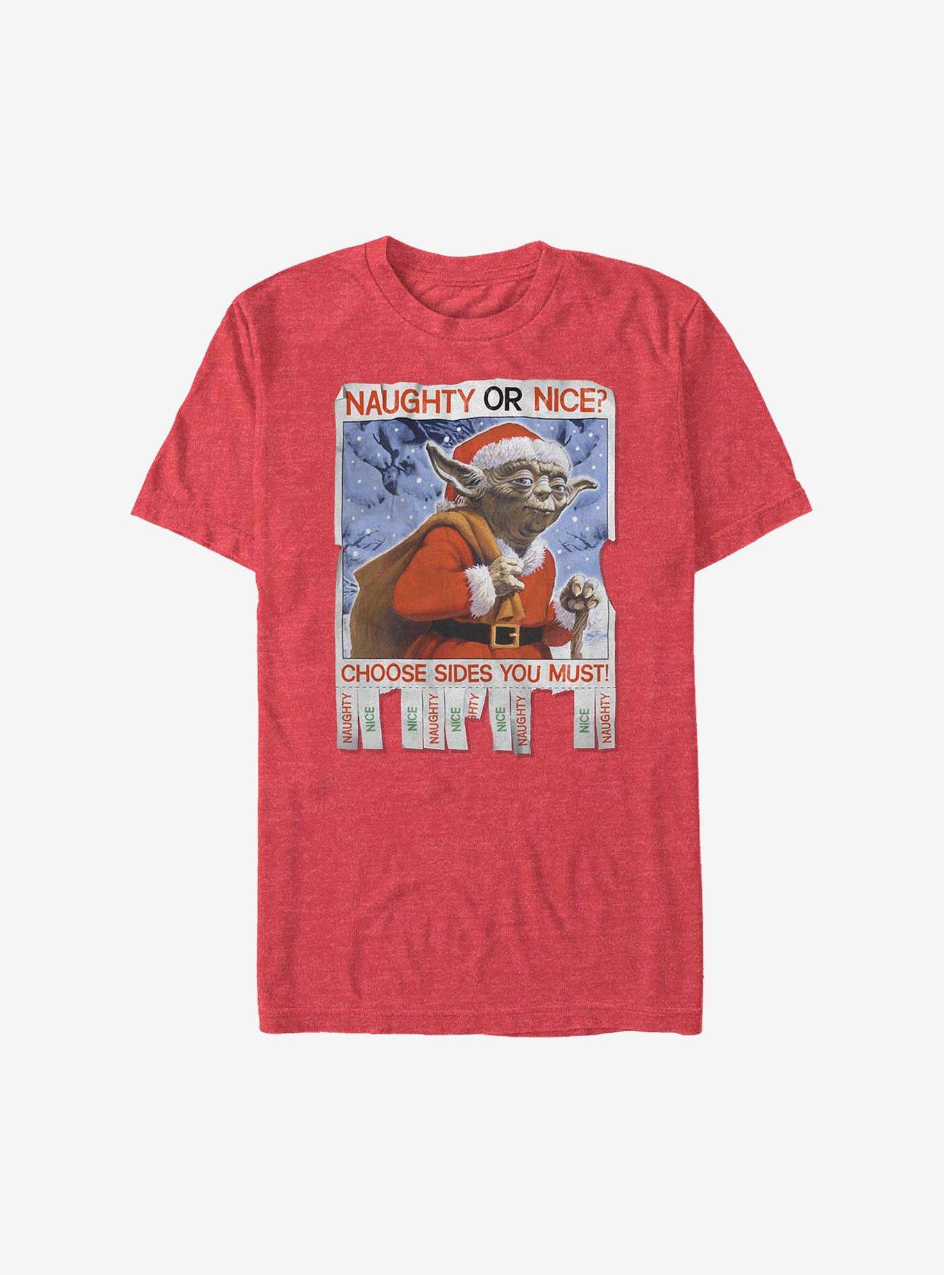 Star Wars Naughty Or Nice Holiday T-Shirt, RED HTR, hi-res
