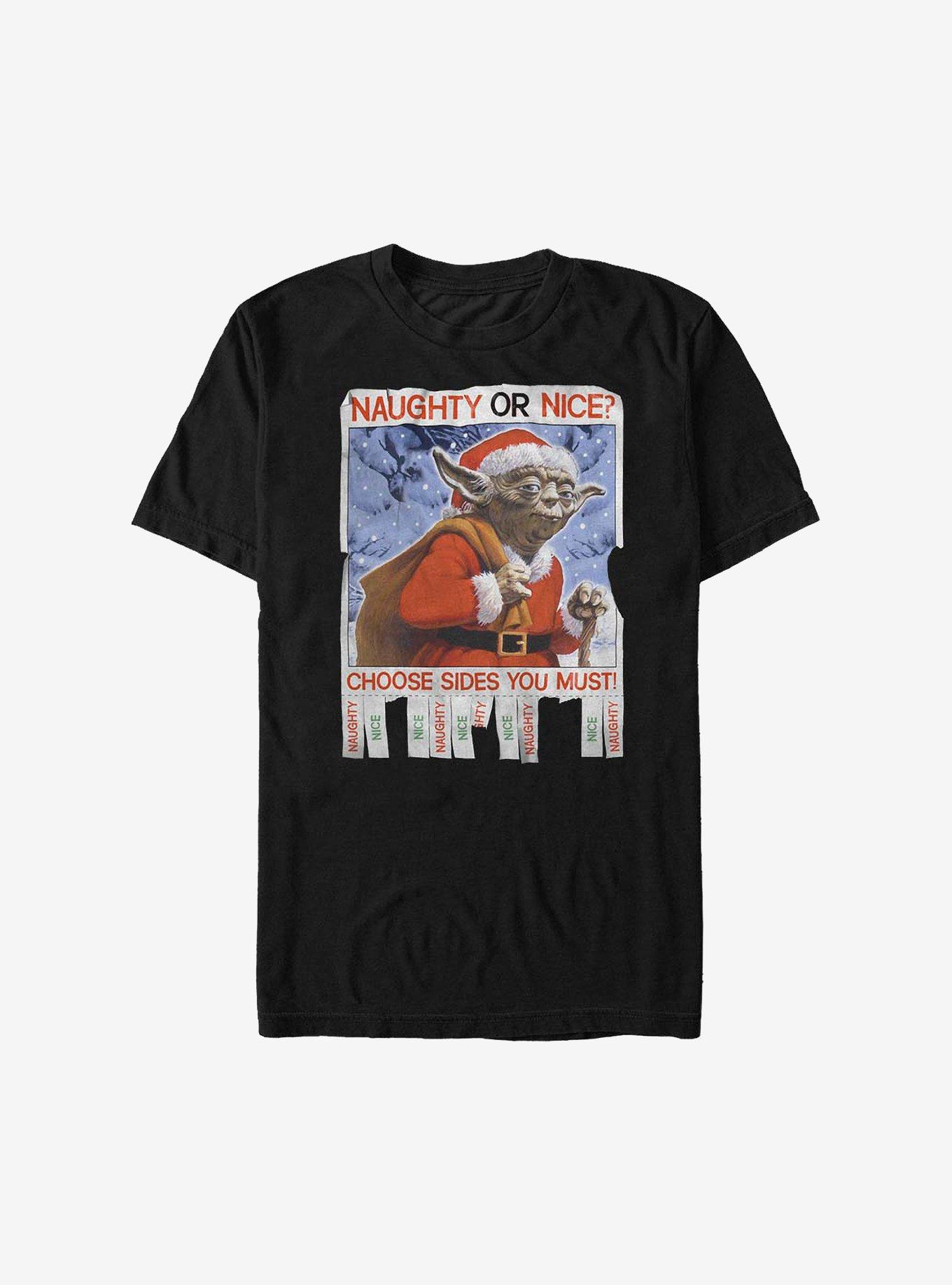 Star Wars Naughty Or Nice Holiday T-Shirt, BLACK, hi-res