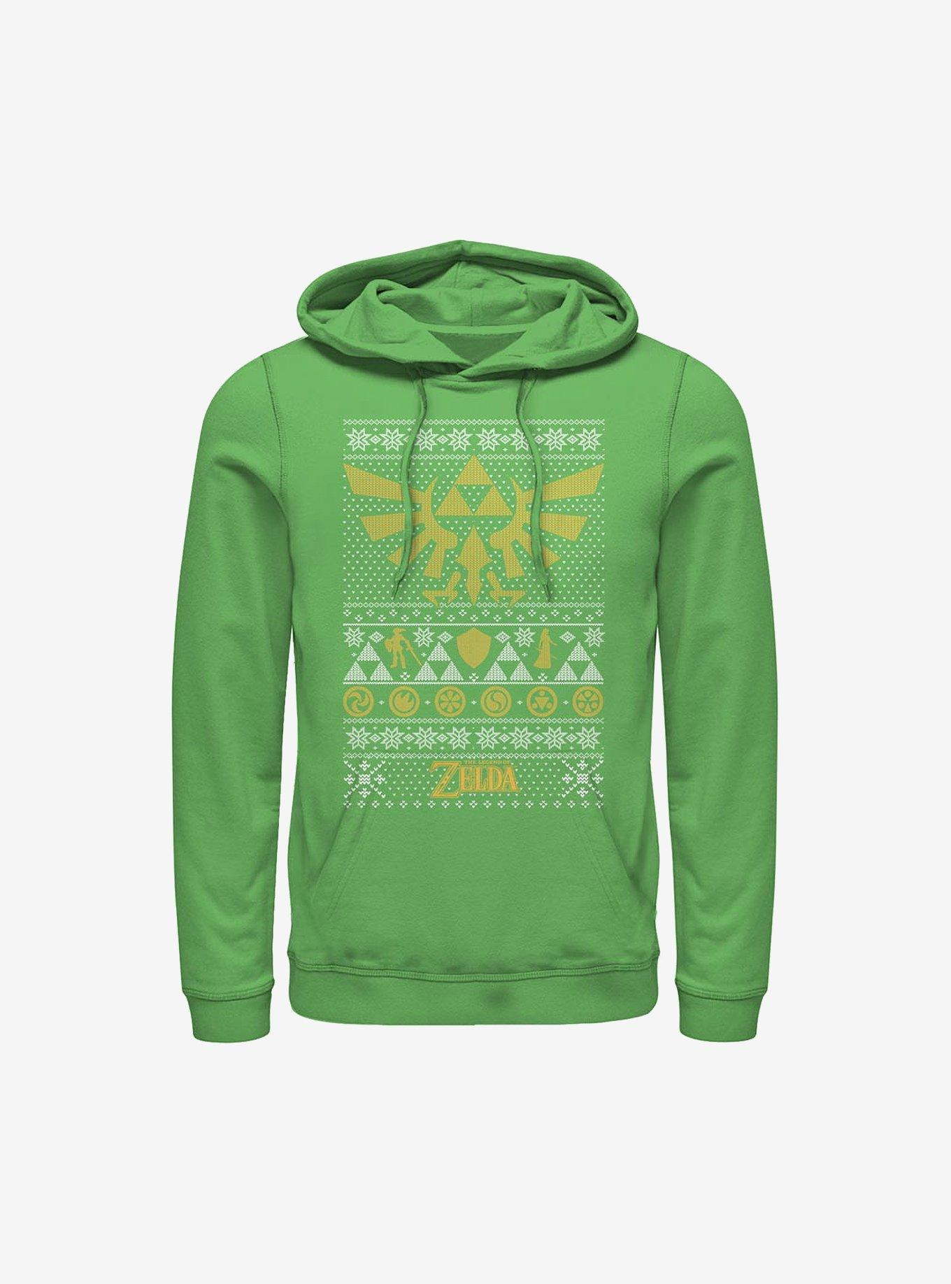 Nintendo The Legend Of Zelda Legends Ugly Christmas Sweater Hoodie, KELLY, hi-res
