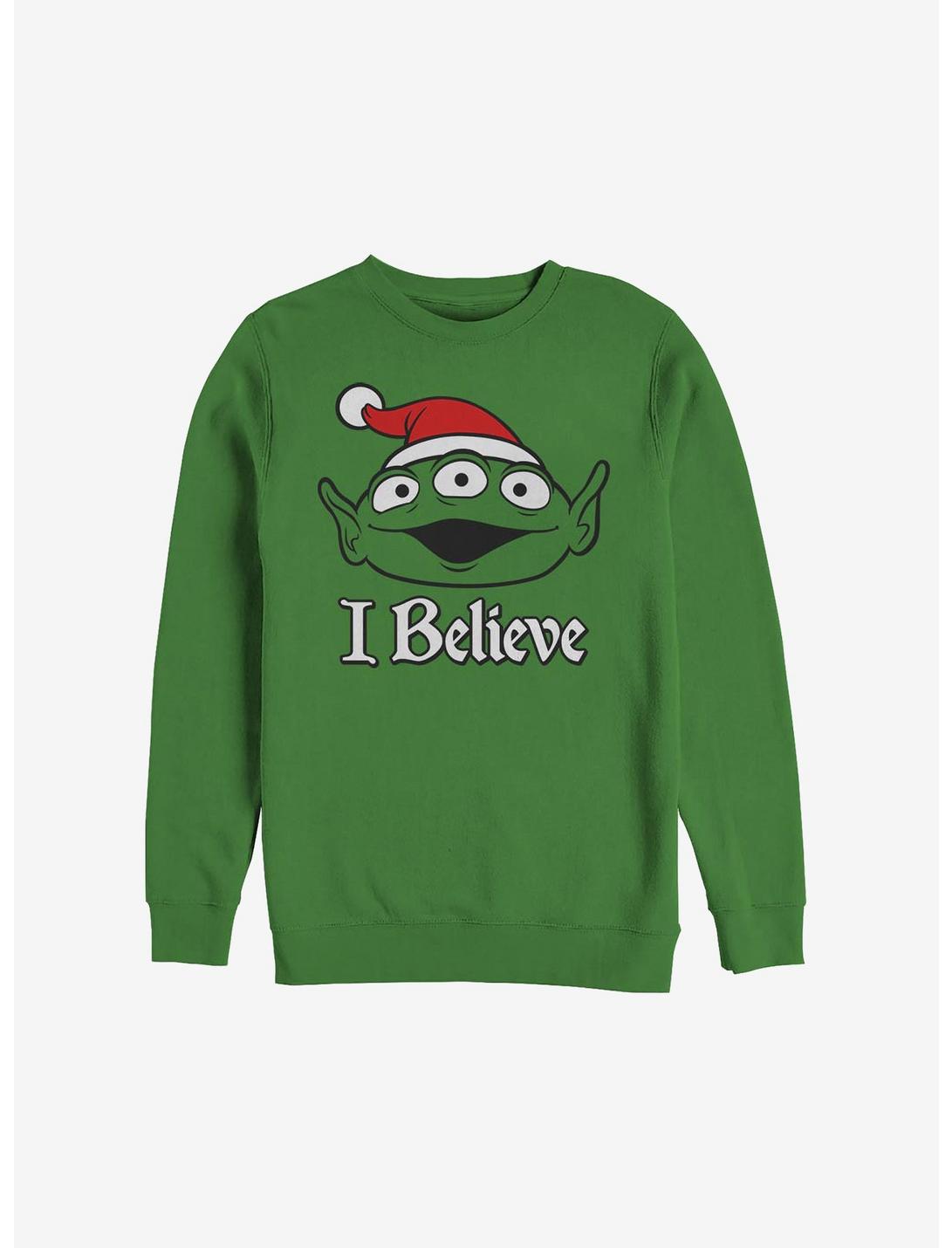 Disney Pixar Toy Story I Believe Alien Holiday Sweatshirt, KELLY, hi-res