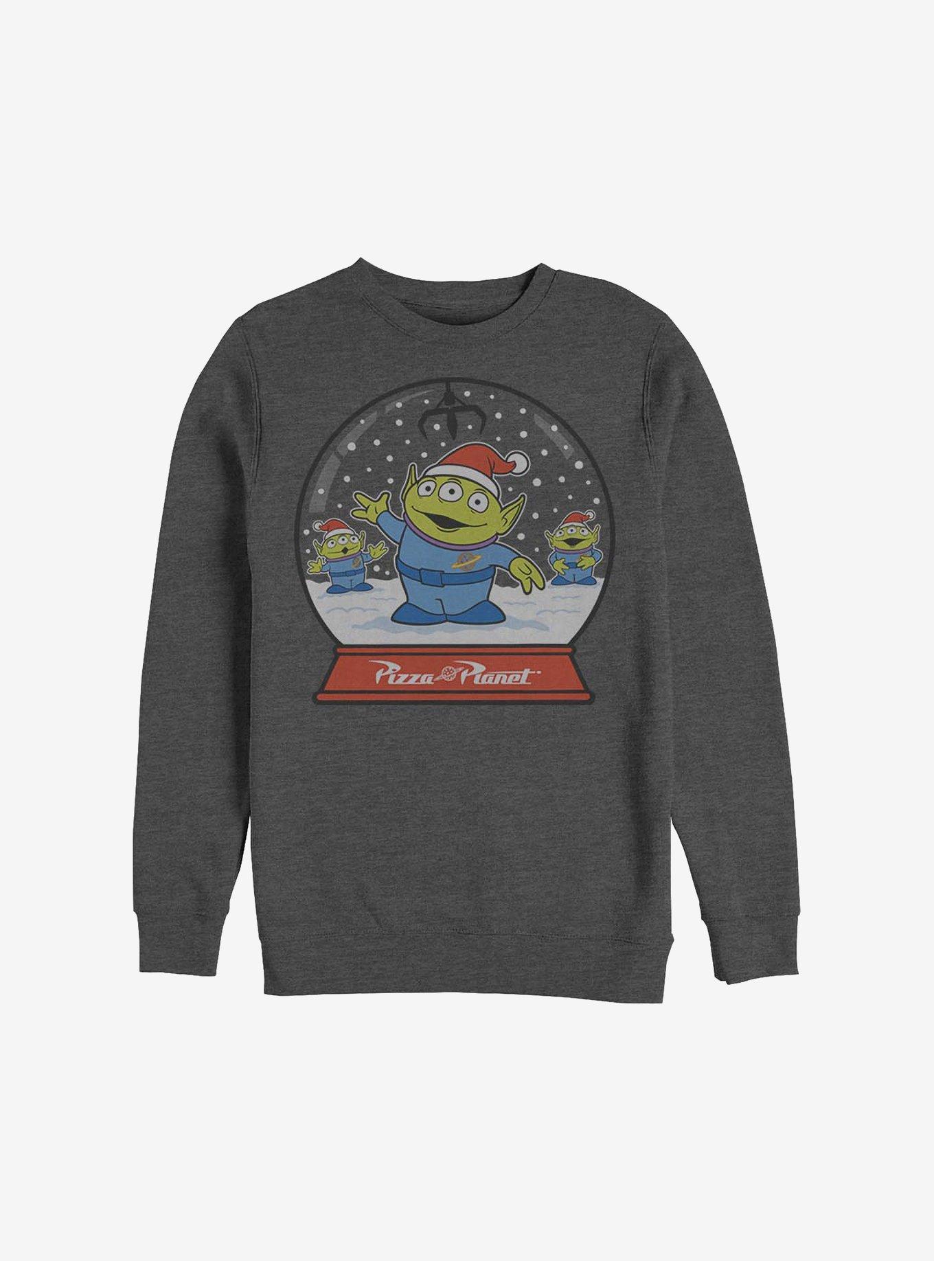 Disney Pixar Toy Story Aliens Snow Globe Holiday Sweatshirt, CHAR HTR, hi-res