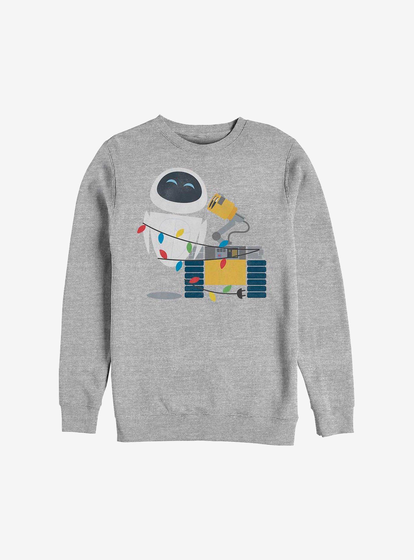 Disney Pixar Wall-E Christmas Lights Sweatshirt, ATH HTR, hi-res