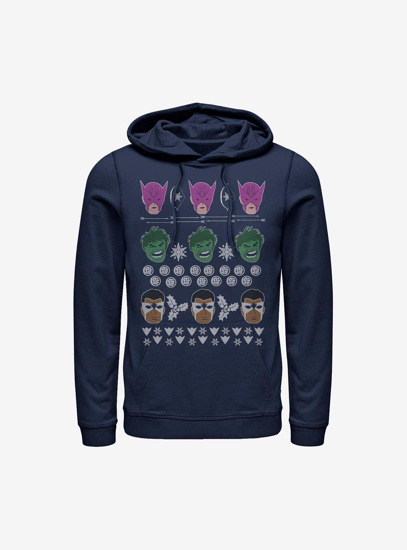 Marvel Avengers Christmas Hoodie, NAVY, hi-res