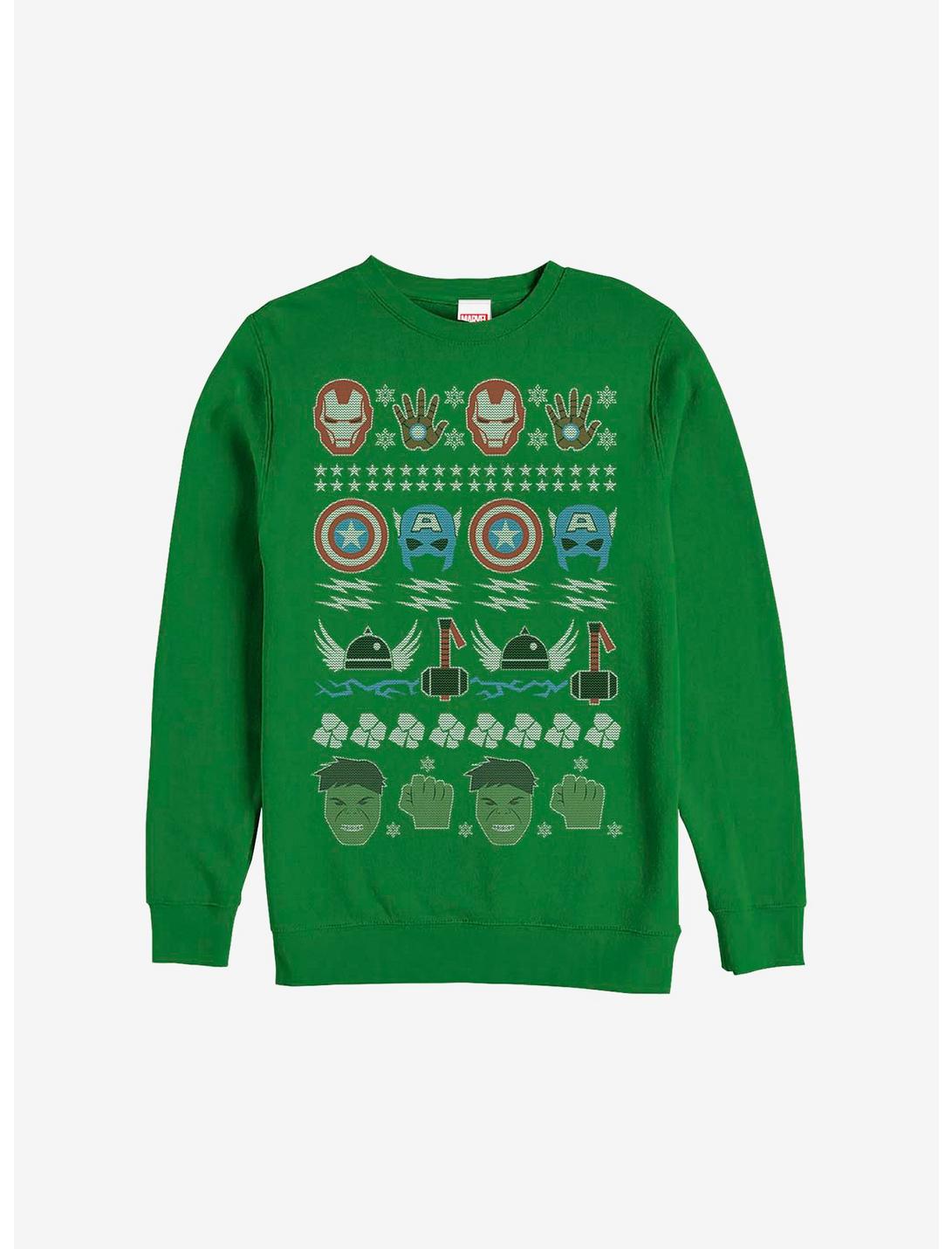 Marvel Avengers Ugly Christmas Sweater Sweatshirt, KELLY, hi-res