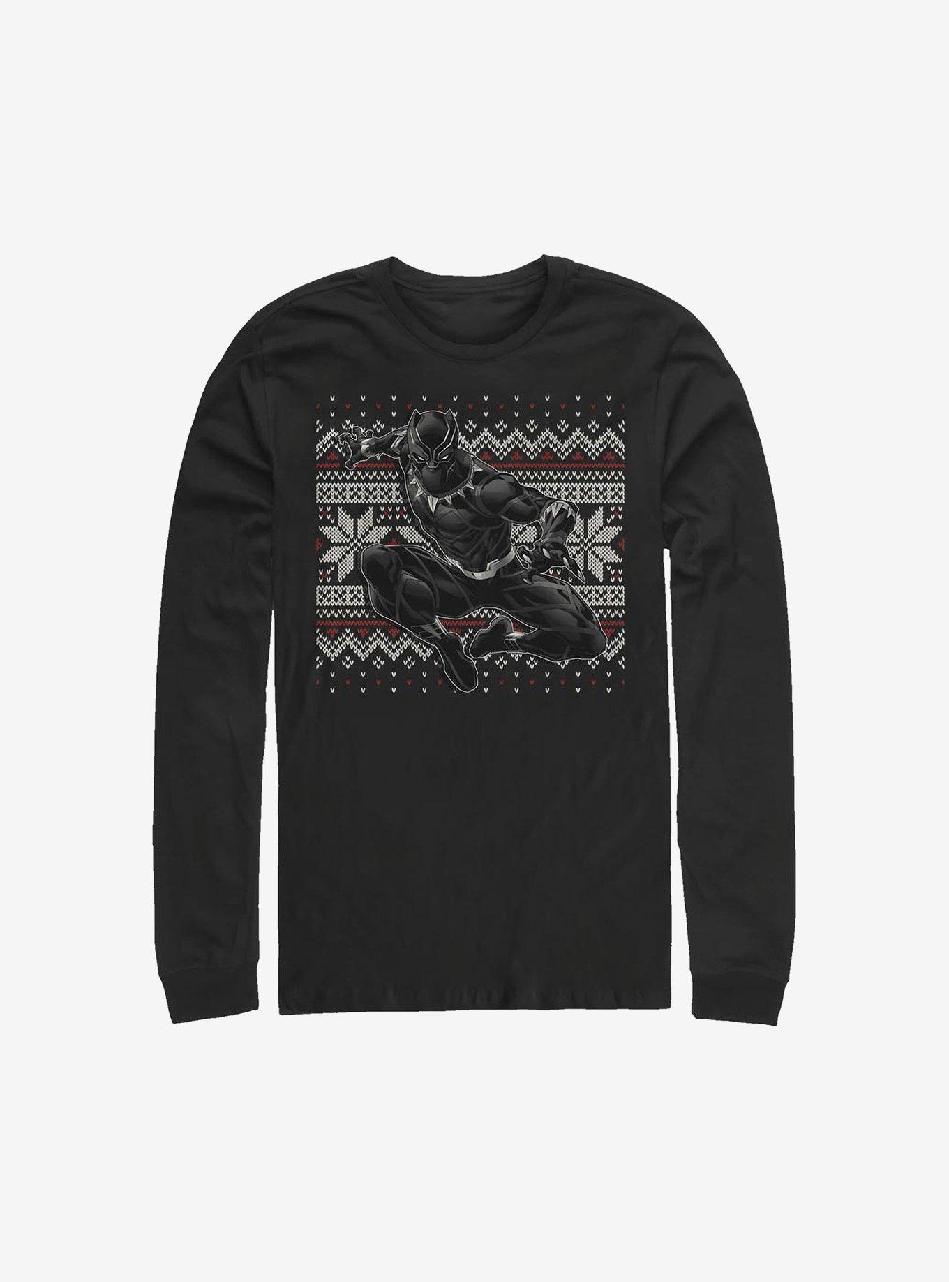 Marvel Black Panther Holiday Long-Sleeve T-Shirt, BLACK, hi-res