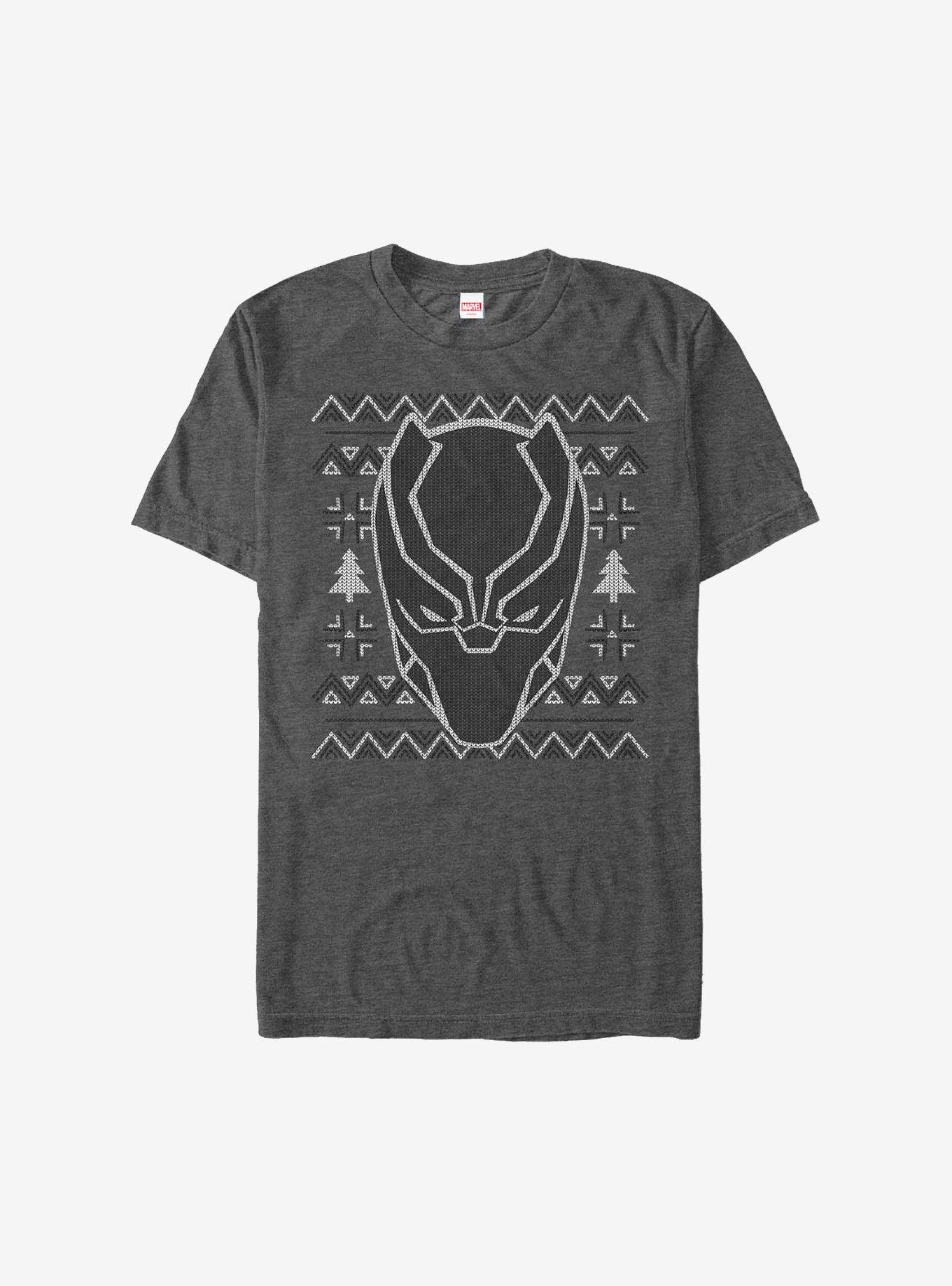 Marvel Black Panther Christmas Pattern T-Shirt, , hi-res