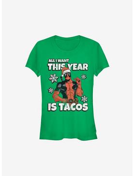 Marvel Deadpool All I Want Is Tacos Holiday Girls T-Shirt, , hi-res