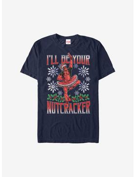 Marvel Deadpool Nutcracker Holiday T-Shirt, NAVY, hi-res