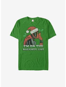 Marvel Deadpool On The Naughty List Holiday T-Shirt, KELLY, hi-res