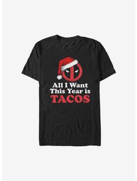 Marvel Deadpool All I Want This Year Is Tacos Holiday T-Shirt, , hi-res