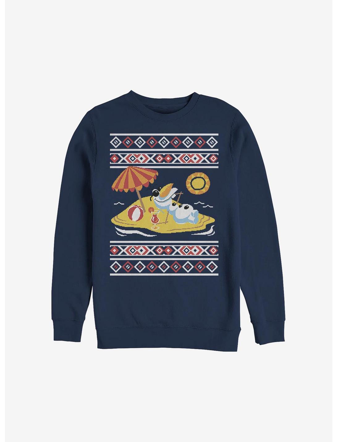 Disney Frozen Olaf Sweater Holiday Sweatshirt, NAVY, hi-res