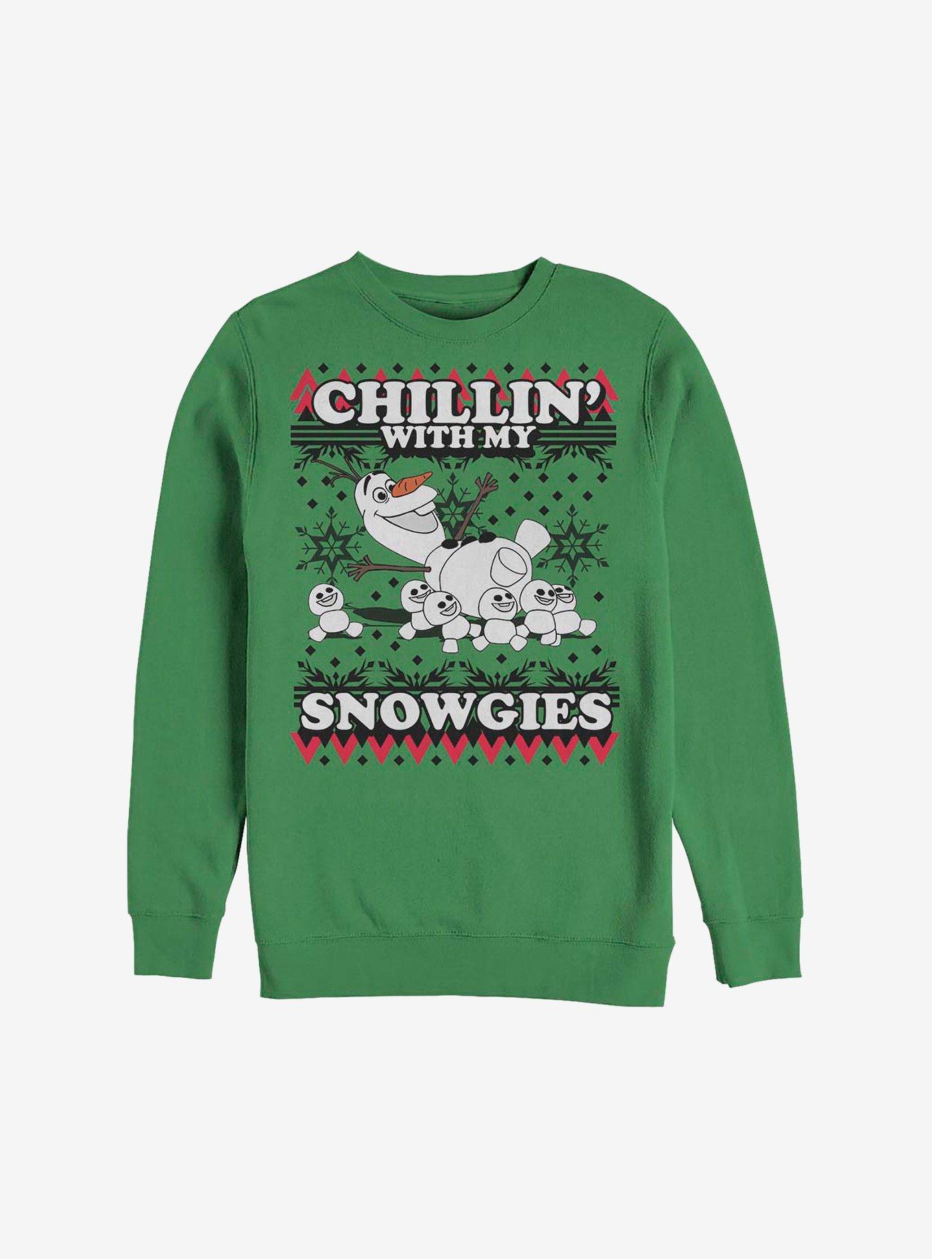 Disney Frozen Snowmie Chillin' Holiday Sweatshirt, KELLY, hi-res
