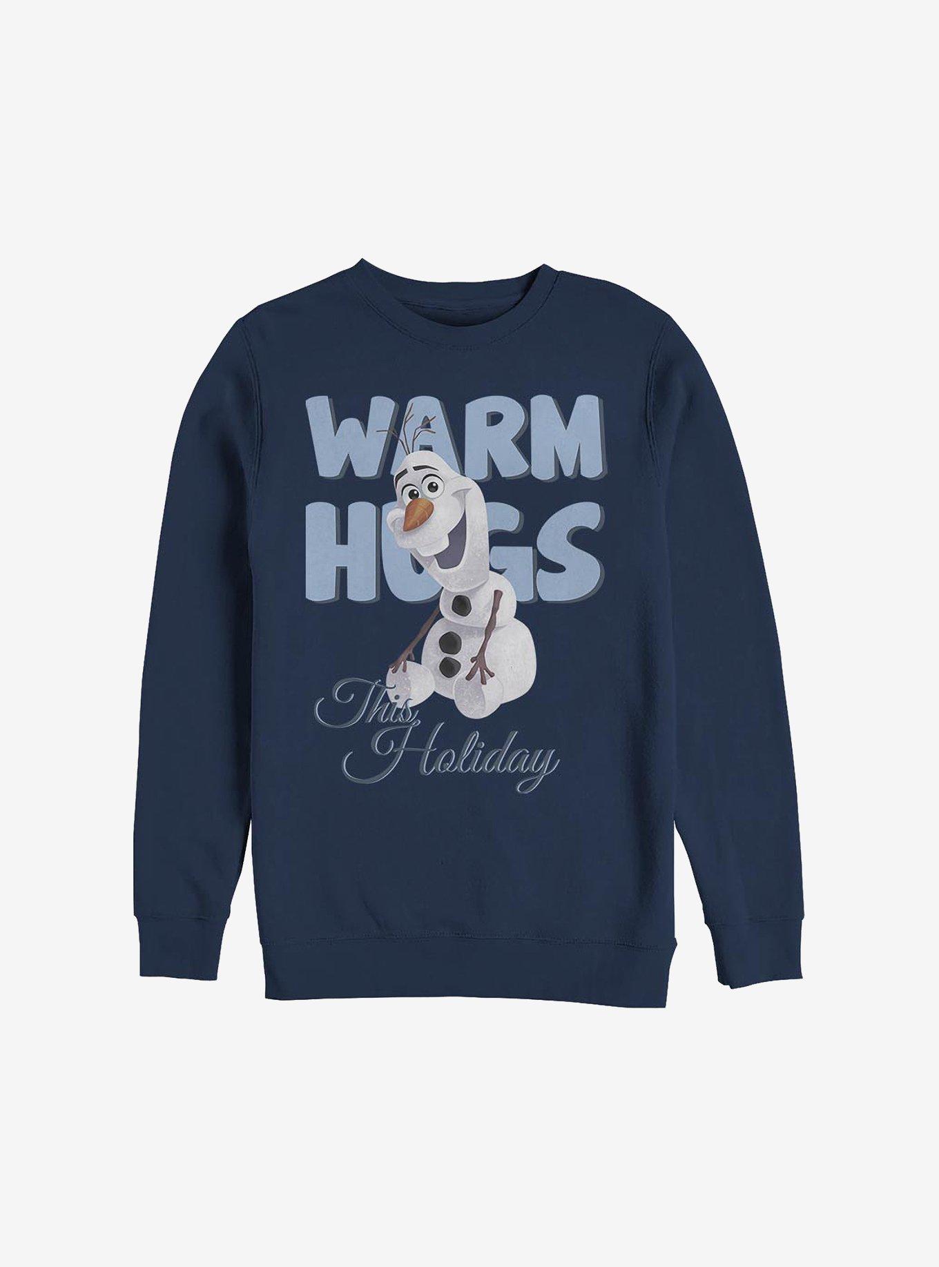 Disney Frozen Warm Hug Holiday Sweatshirt, NAVY, hi-res
